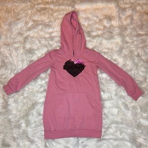Toddler girl size 3T pink DKNY hoodie dress in excellent condition
